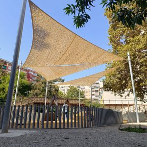 Tendals troquelats als Jardins de la Mediterrània (2)